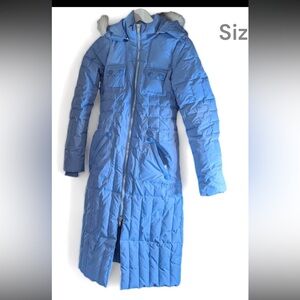Calvin Klein Jeans Light Blue Puffer Coat